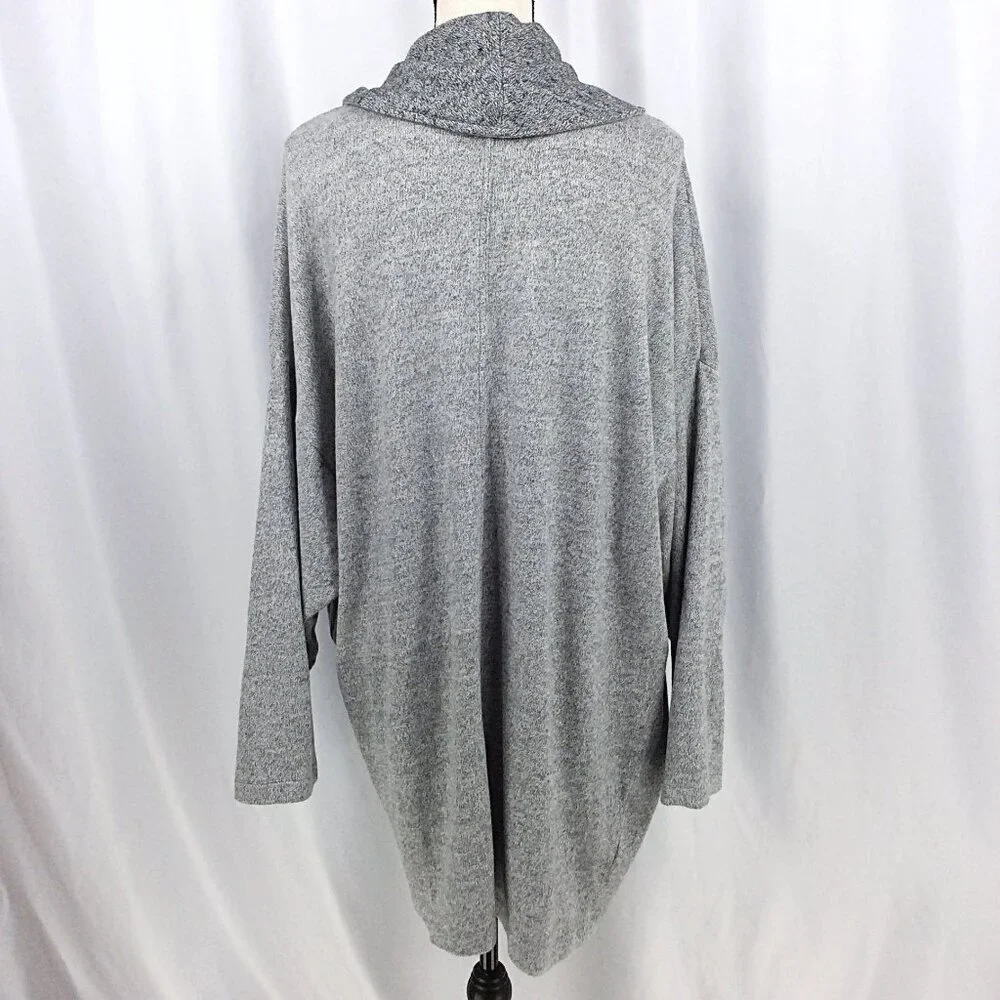 Banana Republic Open Lofty‎ Knit Cardigan Sweater Womens Size M/L Gray Pockets